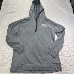 Victorias Secret Sport Hoodie Womens Med Heather Gray Pullover Sweatshirt Preppy